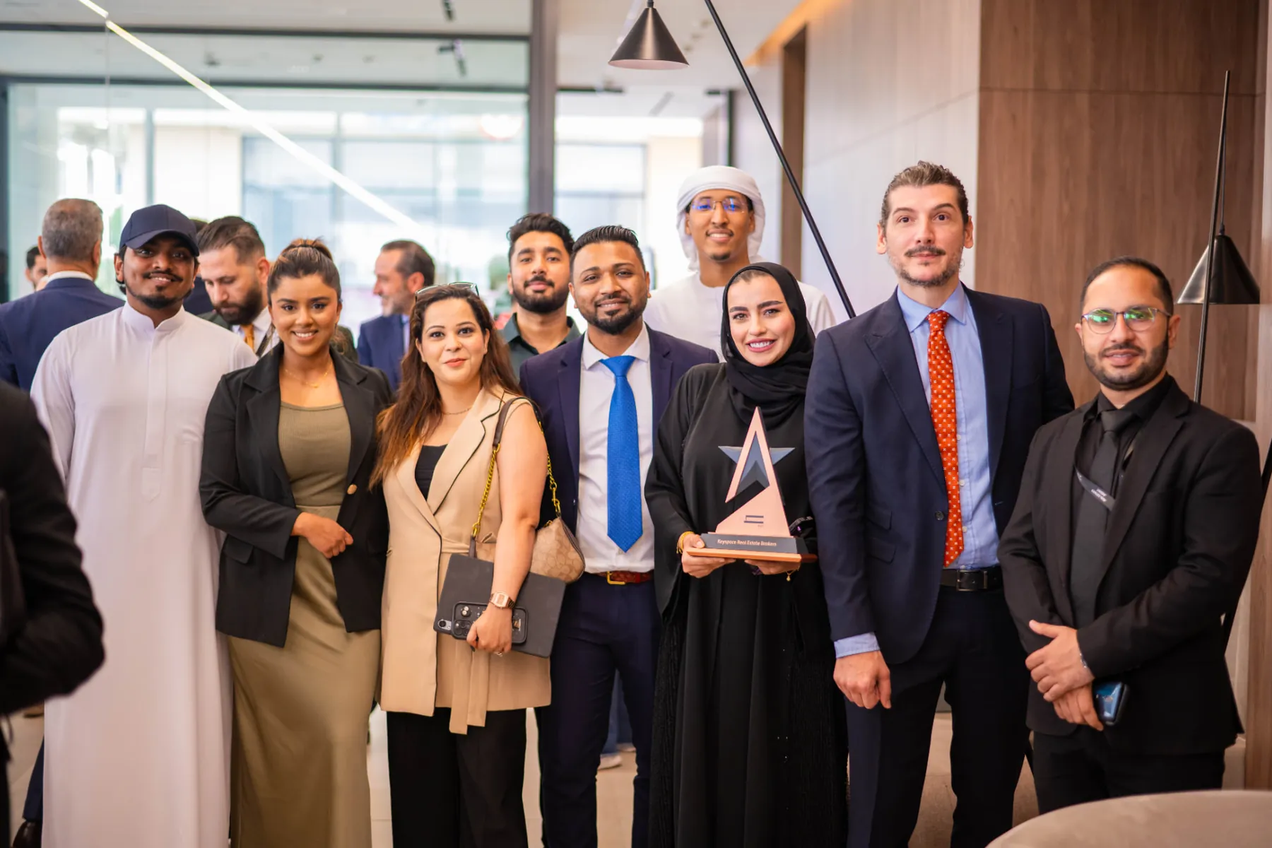 Keyspace colleagues together with a Real Estate Brokers award in the office